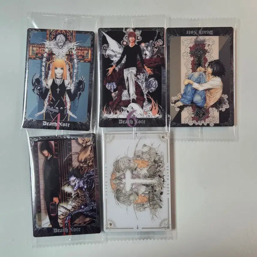 [BUNJANG] Death Note Wafers 5 Card Bundle Set (Misa, L, Light) - Sealed / [미개봉] 데스노트 웨하스 5장 일괄 (미사, 엘, 라이토)