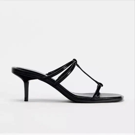 [BUNJANG] Zara Strap Heel Sandals Black 230 / 자라 스트랩 힐 샌들 블랙 230