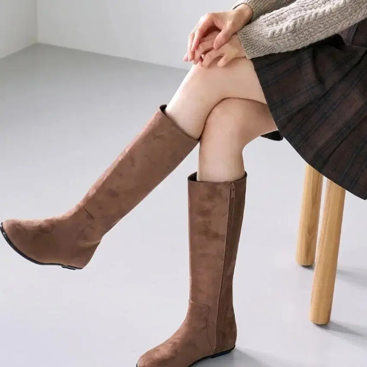 [BUNJANG] Faux Suede Long Boots / 인조 스웨이드 롱부츠(새상품)