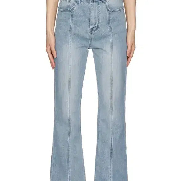 [BUNJANG] Forenote Hibet Brush Flare Jeans Light Blue Wash Bootcut Denim / 포르테나 히벳 브러쉬 플레어 진 연청 부츠컷 데님
