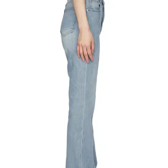 [BUNJANG] Forenote Hibet Brush Flare Jeans Light Blue Wash Bootcut Denim / 포르테나 히벳 브러쉬 플레어 진 연청 부츠컷 데님