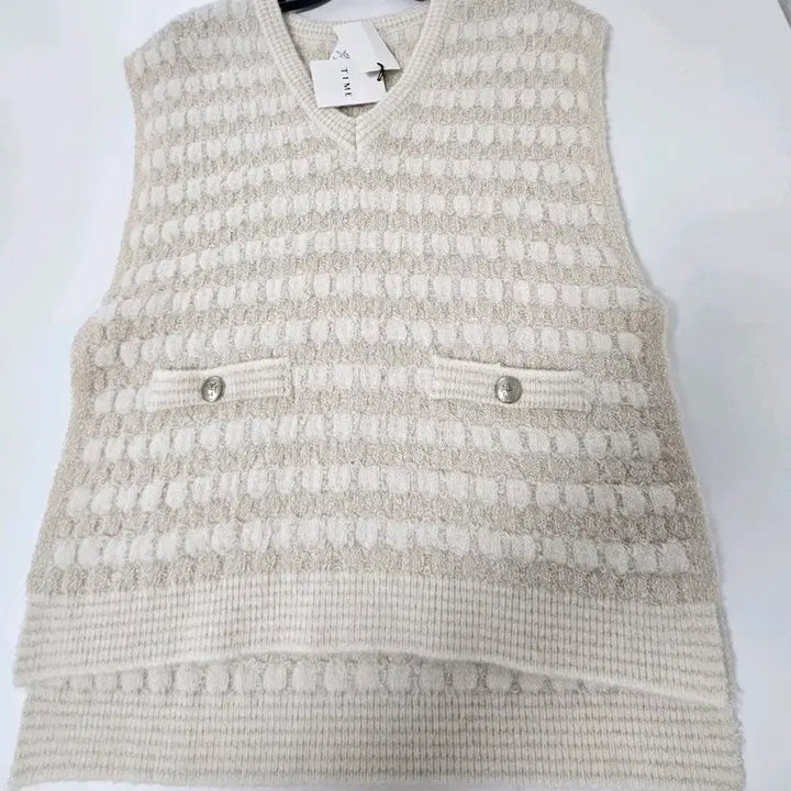 [BUNJANG] TIME (by Hanseom) Cashmere Silk Blend Knit Vest / 한섬 타임 TIME 니트 베스트  F