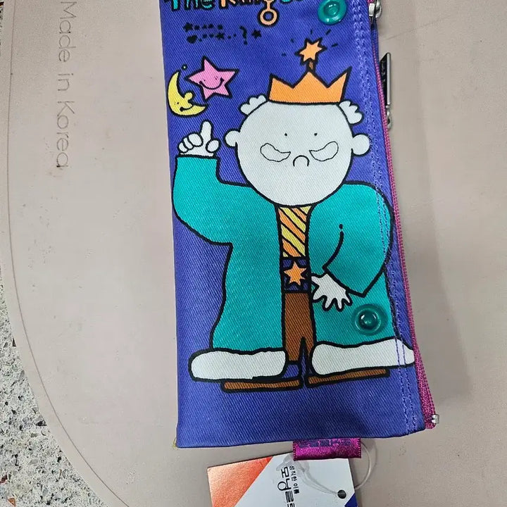 [BUNJANG] Morning Glory Alligator Bird Character Zipper Pouch / 고전 모닝글로리 악어새 캐릭터 양면 지퍼 똑딱이 파우치 필통 새상품