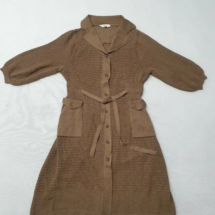 [BUNJANG] G-Studio Brown Knit Long Cardigan Jacket (Women&