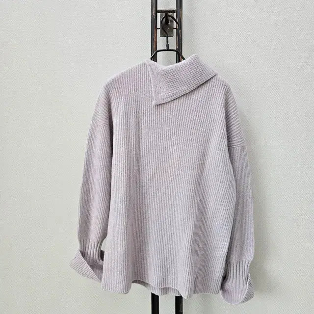 [BUNJANG] JASON WU Gray Ribbed Knit Sweater / JASON WU 제이슨 우 그레이 골지 니트