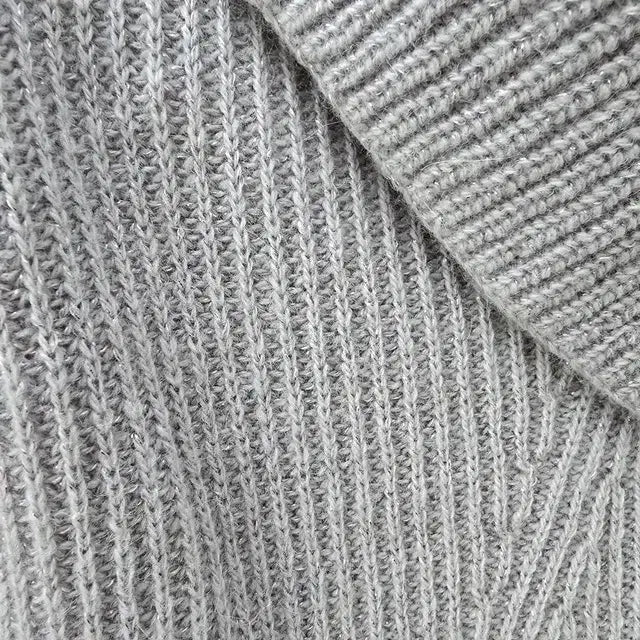 [BUNJANG] JASON WU Gray Ribbed Knit Sweater / JASON WU 제이슨 우 그레이 골지 니트