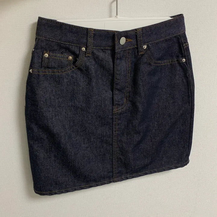 [BUNJANG] Ganesra Envy Raw Denim Mini Skirt / 가내스라 엔비 생지 미니스커트 S