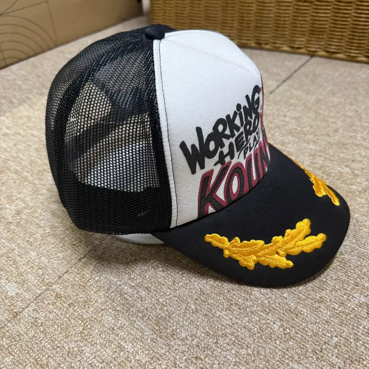 [BUNJANG] KAPITAL Mesh Cap Black and White Embroidery / 캐피탈 KAPITAL 메쉬 캡 판매 원사이즈 검흰 자수판 판매