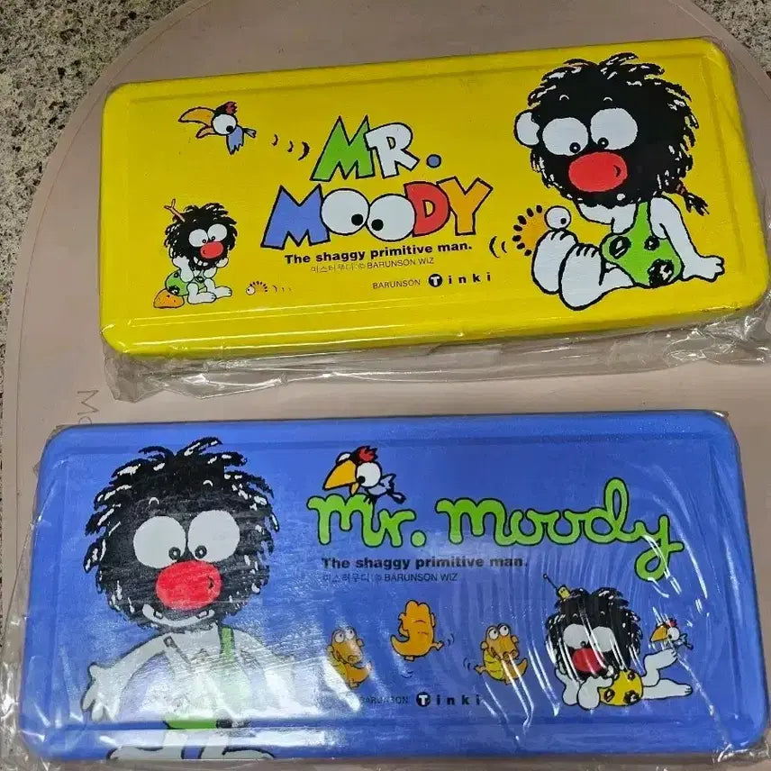[BUNJANG] Barunson Mr. Moody Metal Pencil Case / 고전 바른손 미스터무디 철제 필통 파랑/노랑 2종 택1(새상품)