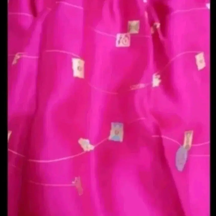 [BUNJANG] Vibrant Hot Pink Hanbok Skirt / 본격 한복 치마