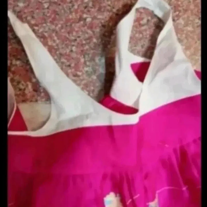 [BUNJANG] Vibrant Hot Pink Hanbok Skirt / 본격 한복 치마