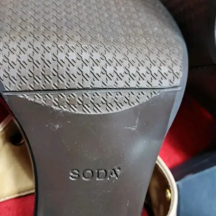 [BUNJANG] Orange Soda Two-Tone Sandal Heels / Orange Soda 투톤 샌들힐