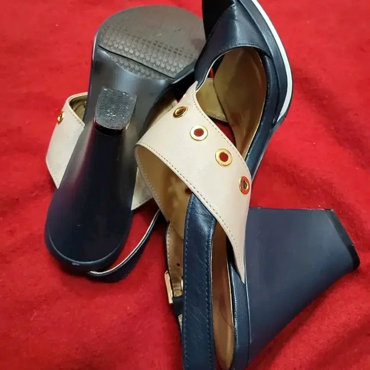 [BUNJANG] Orange Soda Two-Tone Sandal Heels / Orange Soda 투톤 샌들힐