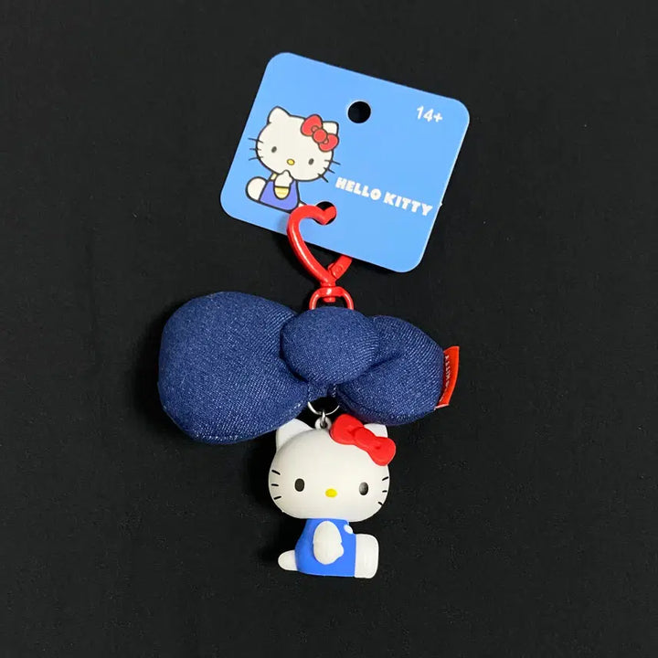 [BUNJANG] Licensed Denim Hello Kitty Ribbon Keyring / [정품 라이센스] 데님 키티 리본 키링