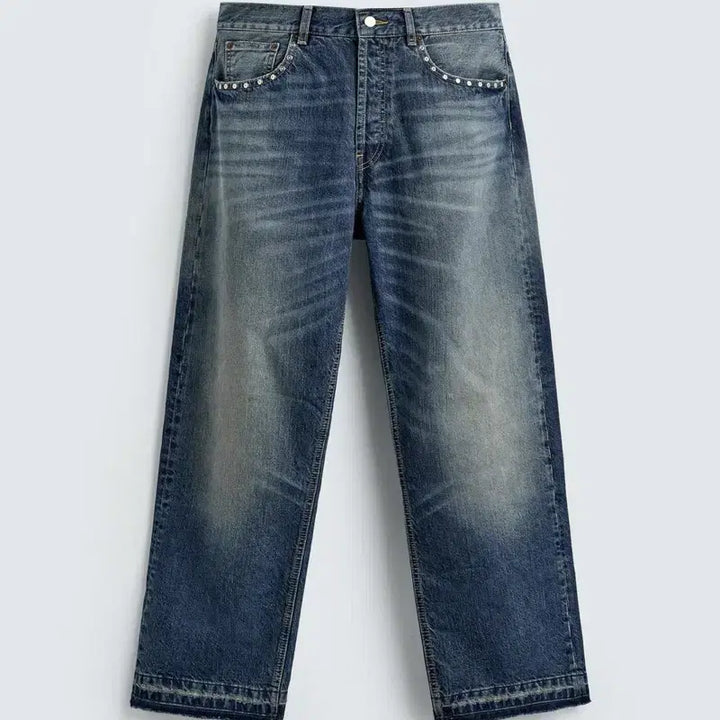 [BUNJANG] Zara Studded Loose Fit Jeans (EU 36 / KR 29) / [29] 자라 스터드 장식 루즈핏 진 새상품