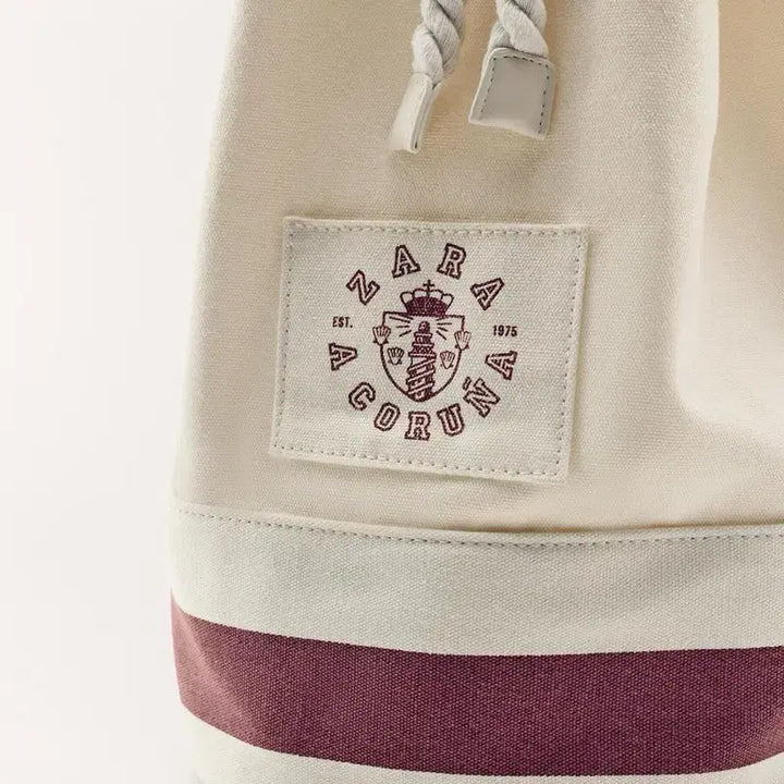 [BUNJANG] Zara 50th Anniversary Sailor Bag Canvas Gym Sack / 자라 50주년 캔버스 백 짐색 세일러 백 새상품