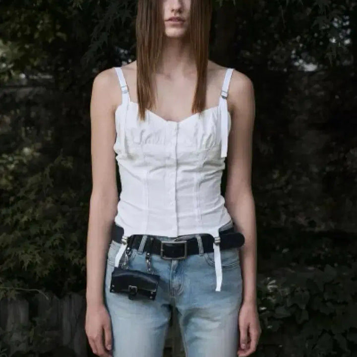 [BUNJANG] Bohemian Seoul Suspender Bustier M Size / 보헤미안서울 서스펜더 뷔스티에 M