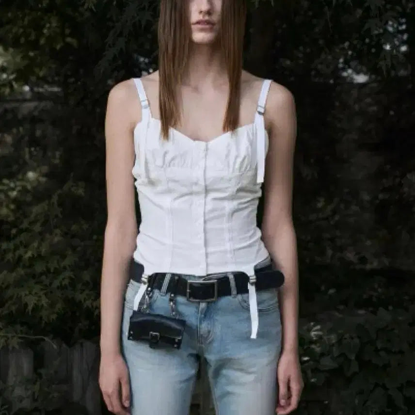 [BUNJANG] Bohemian Seoul Suspender Bustier M Size / 보헤미안서울 서스펜더 뷔스티에 M