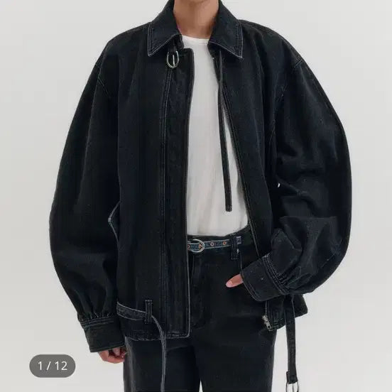 [BUNJANG] EENK Denim Bomber Jacket Black XS / EENK 잉크 데님 봄버 자켓 블랙 XS 새상품