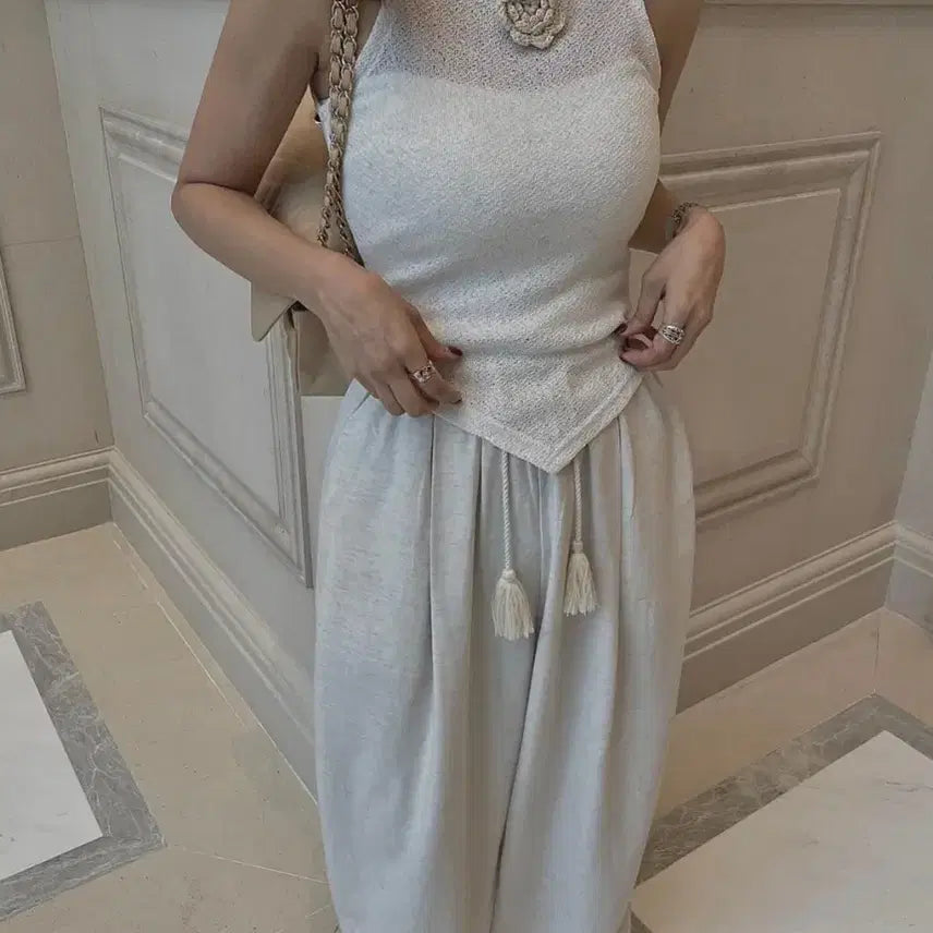 [BUNJANG] Mienne Linen Tassel Pants / 새상품 // 미엔느 태슬 린넨 팬츠 바지