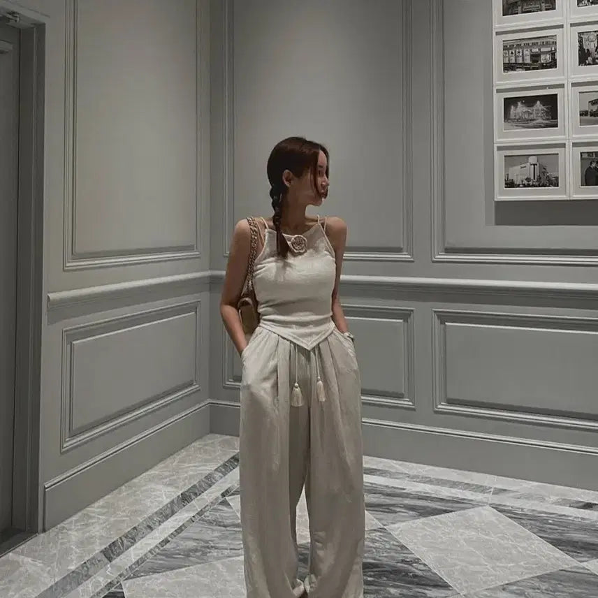 [BUNJANG] Mienne Linen Tassel Pants / 새상품 // 미엔느 태슬 린넨 팬츠 바지