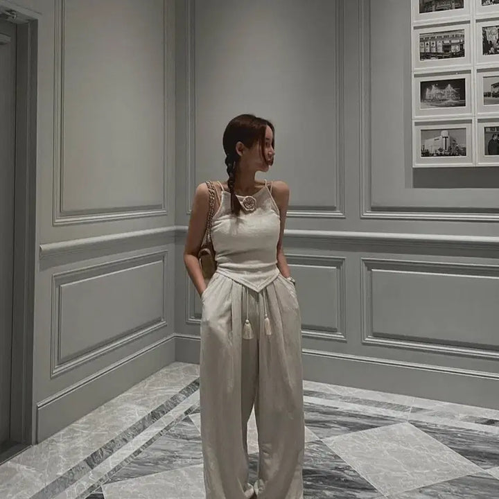 [BUNJANG] Mienne Linen Tassel Pants / 새상품 // 미엔느 태슬 린넨 팬츠 바지