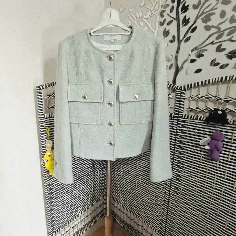 [SOLD OUT] 온앤온 트위드 자켓 민트색