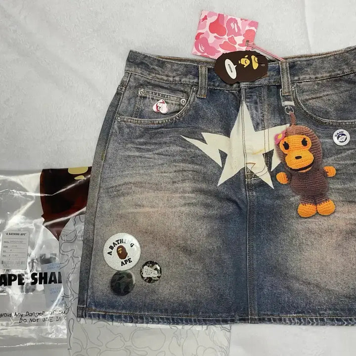 [BUNJANG] BAPE 26SS Denim Skirt M / bape 베이프 26ss 데님 스커트m