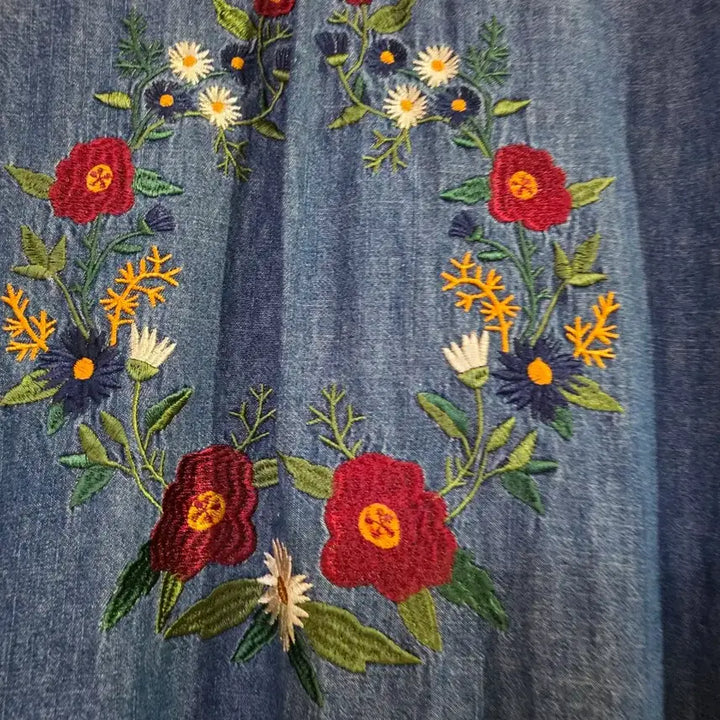 [BUNJANG] Spring Summer Denim Shirt Dress / 봄 여름  청 남방셔츠 원피스   깨끗해요   가슴52