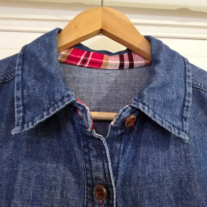 [BUNJANG] Spring Summer Denim Shirt Dress / 봄 여름  청 남방셔츠 원피스   깨끗해요   가슴52