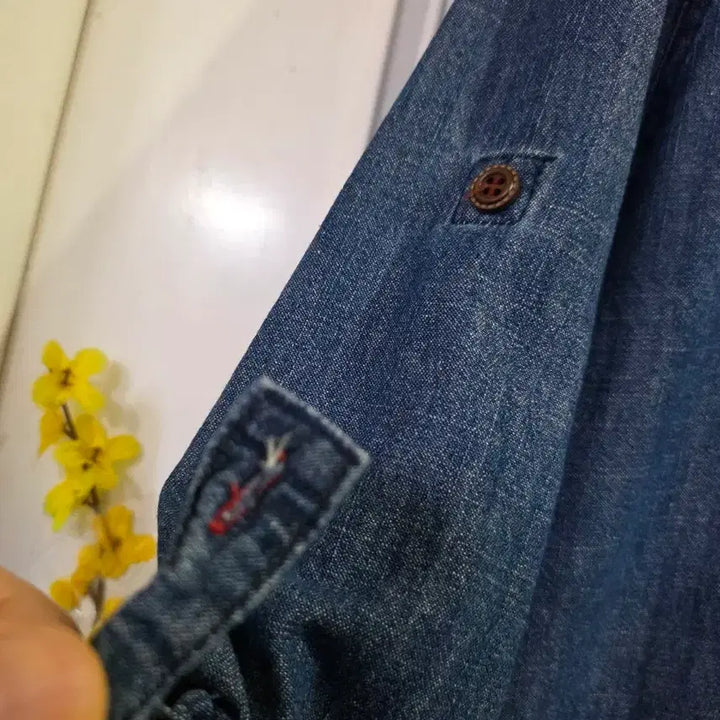[BUNJANG] Spring Summer Denim Shirt Dress / 봄 여름  청 남방셔츠 원피스   깨끗해요   가슴52