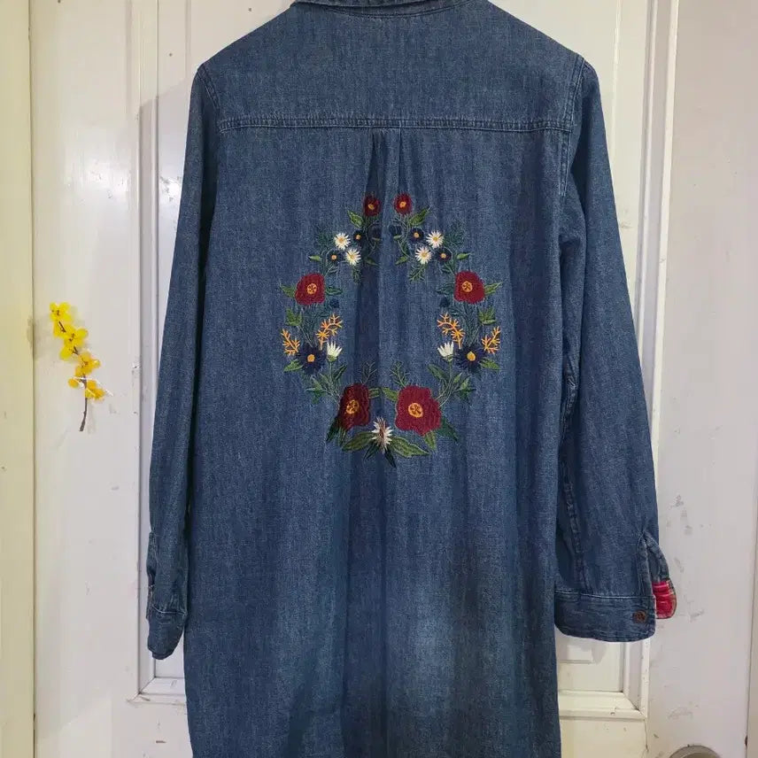 [BUNJANG] Spring Summer Denim Shirt Dress / 봄 여름  청 남방셔츠 원피스   깨끗해요   가슴52