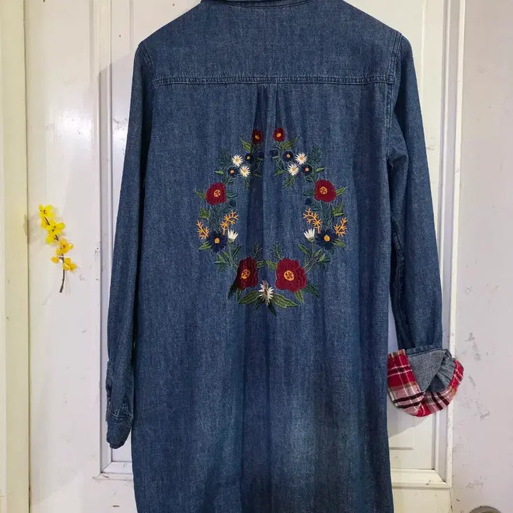 [BUNJANG] Spring Summer Denim Shirt Dress / 봄 여름  청 남방셔츠 원피스   깨끗해요   가슴52