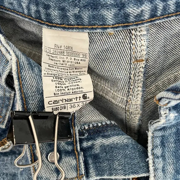[BUNJANG] Carhartt Battleworn Ripped Denim Jeans / carhartt- battleworn ripped denim