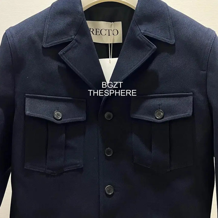 [BUNJANG] RECTO 26SS Signature Military Cotton Kyle Jacket Navy / 렉토 26SS 시그니쳐 밀리터리 코튼 카일 자켓 네이비