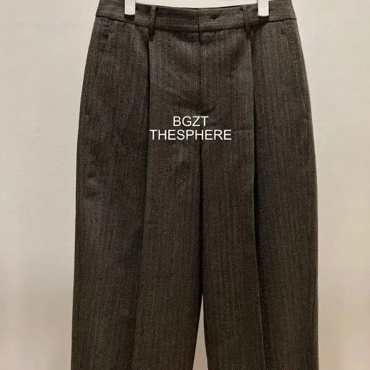[BUNJANG] Recto 26SS Broken Herringbone Setup Suit Pants Dark Khaki Grey / 렉토 26SS 브로큰 헤링본 셋업 수트 팬츠 다크 카키 그레이
