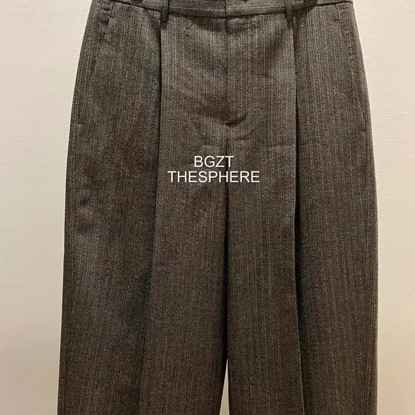 [BUNJANG] Recto 26SS Broken Herringbone Setup Suit Pants Dark Khaki Grey / 렉토 26SS 브로큰 헤링본 셋업 수트 팬츠 다크 카키 그레이