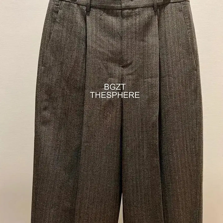 [BUNJANG] Recto 26SS Broken Herringbone Setup Suit Pants Dark Khaki Grey / 렉토 26SS 브로큰 헤링본 셋업 수트 팬츠 다크 카키 그레이