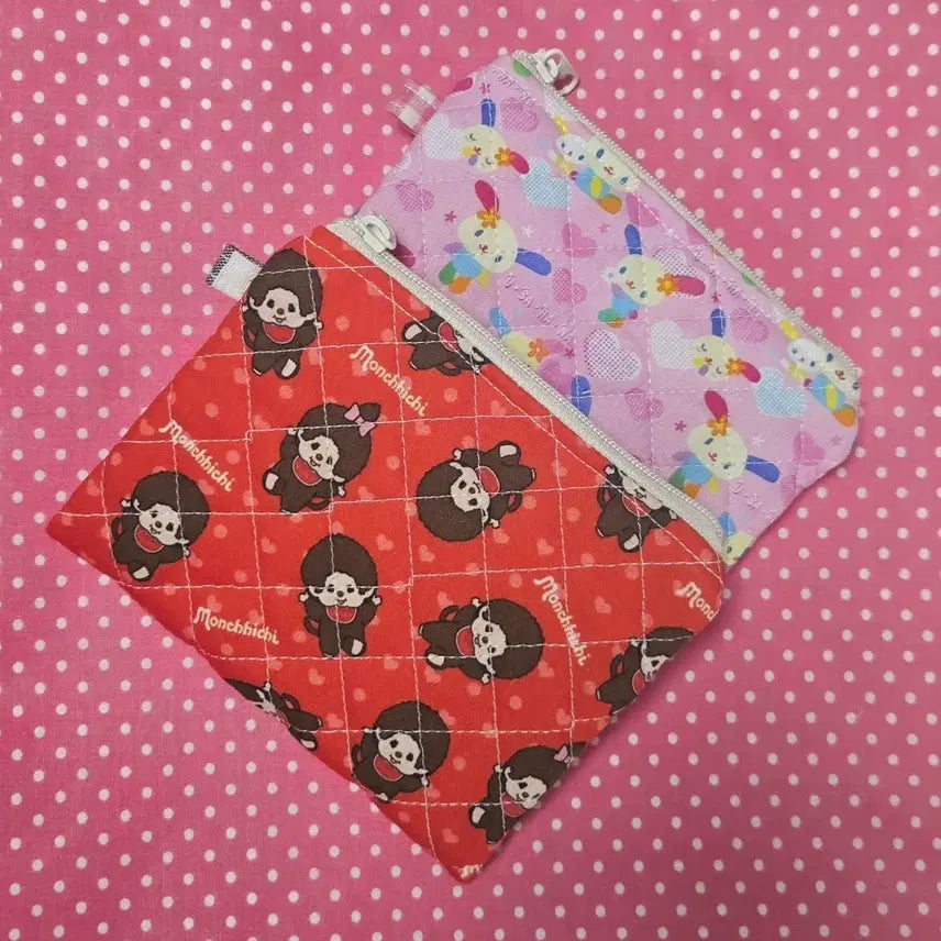 [BUNJANG] Monchhichi Usahana Quilting Coin Purse / 몬치치 우사하나 퀼팅 동전지갑