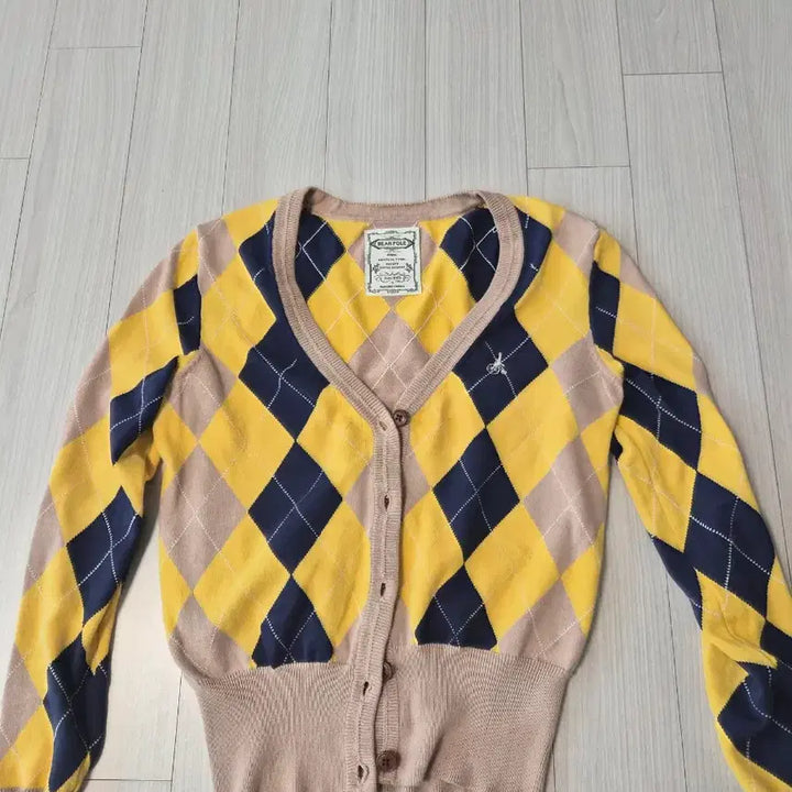 [BUNJANG] Beanpole Argyle Wool Cardigan (Size 90) / 빈폴] 클래식 아가일 울 가디건 (사이즈 90)