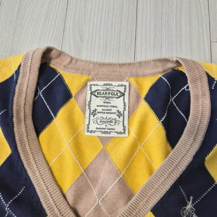 [BUNJANG] Beanpole Argyle Wool Cardigan (Size 90) / 빈폴] 클래식 아가일 울 가디건 (사이즈 90)