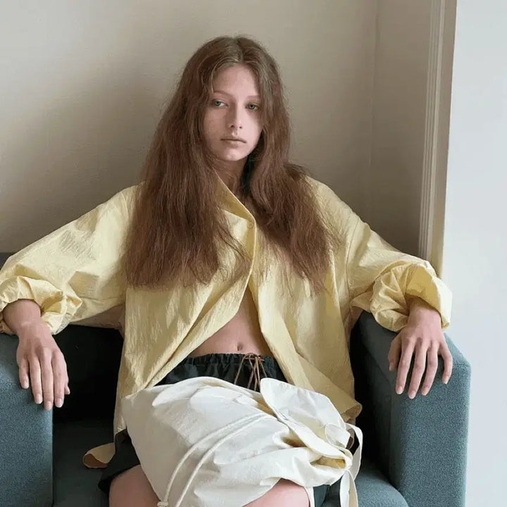 [BUNJANG] Smoothmood Yellow Olivier Blouse / 스무드무드 smoothmood Yellow Olivier Blouse