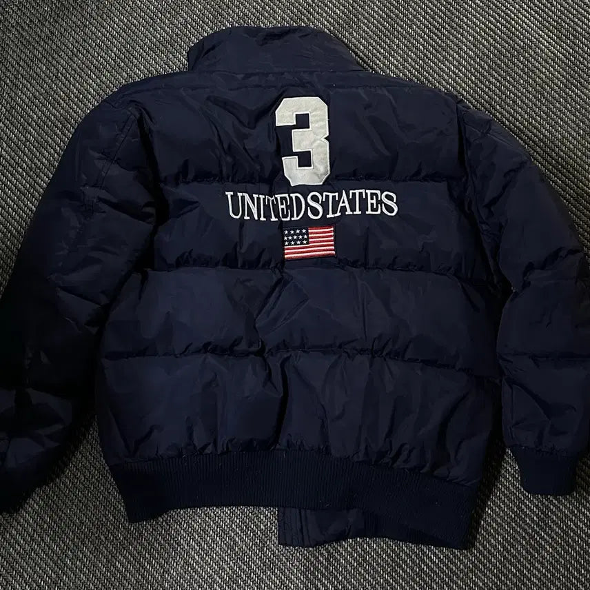 [BUNJANG] Polo Big Pony USA Navy Flag Padded Jacket / 폴로 빅포니 USA 네이비 성조기 패딩