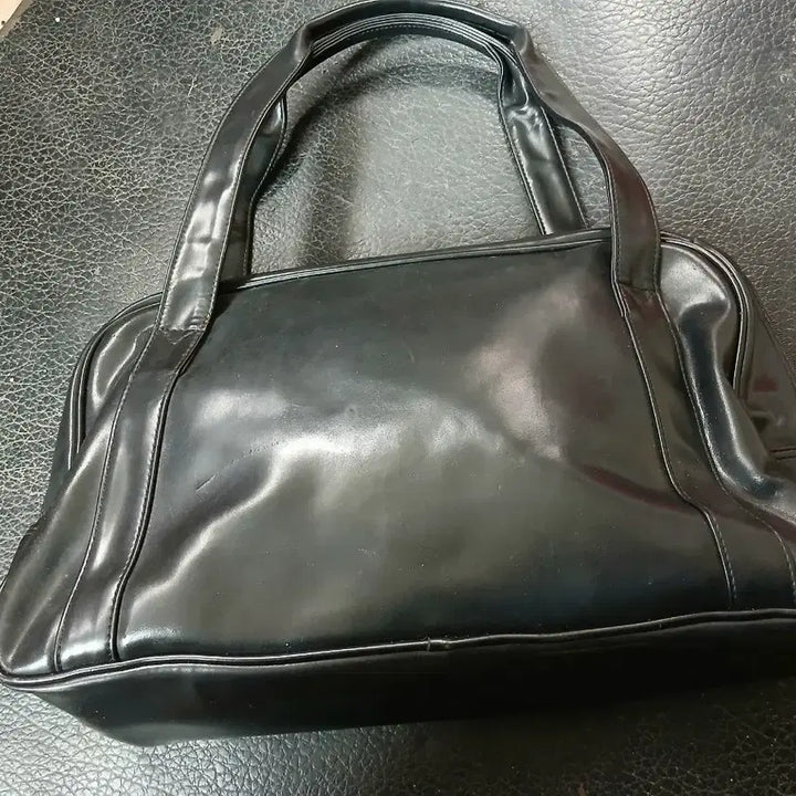 [BUNJANG] iISAC Black Leather Briefcase / iISAC 검정 가죽 서류 가방