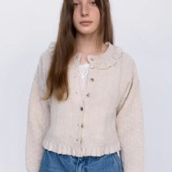 [BUNJANG] Via Plane Ruffle Cardigan / 비아플레인 러플가디건