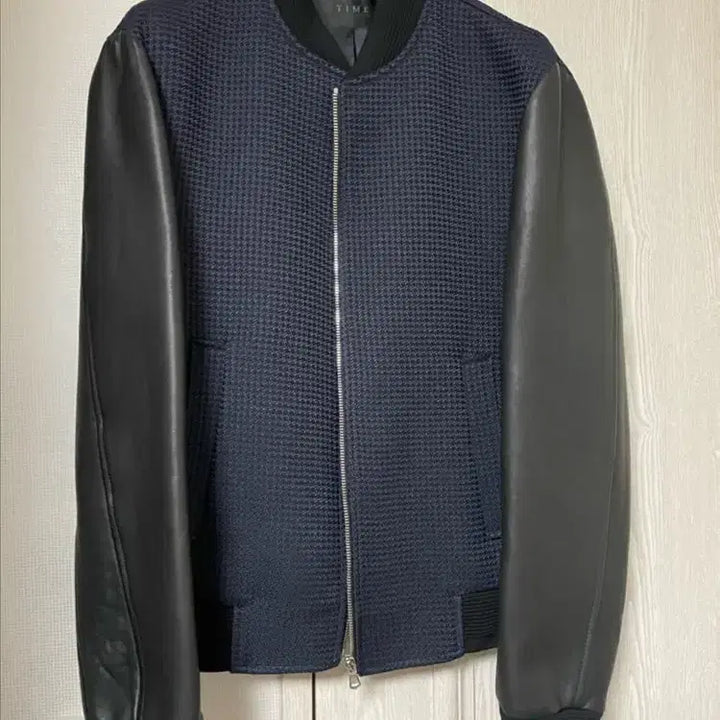 [BUNJANG] Time Homme Leather Blouson Jacket / 타임 옴므 가죽 블루종 점퍼
