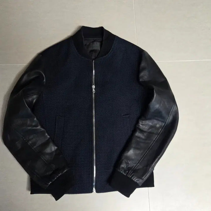 [BUNJANG] Time Homme Leather Blouson Jacket / 타임 옴므 가죽 블루종 점퍼