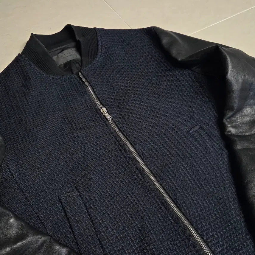 [BUNJANG] Time Homme Leather Blouson Jacket / 타임 옴므 가죽 블루종 점퍼