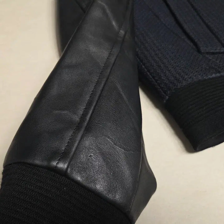 [BUNJANG] Time Homme Leather Blouson Jacket / 타임 옴므 가죽 블루종 점퍼