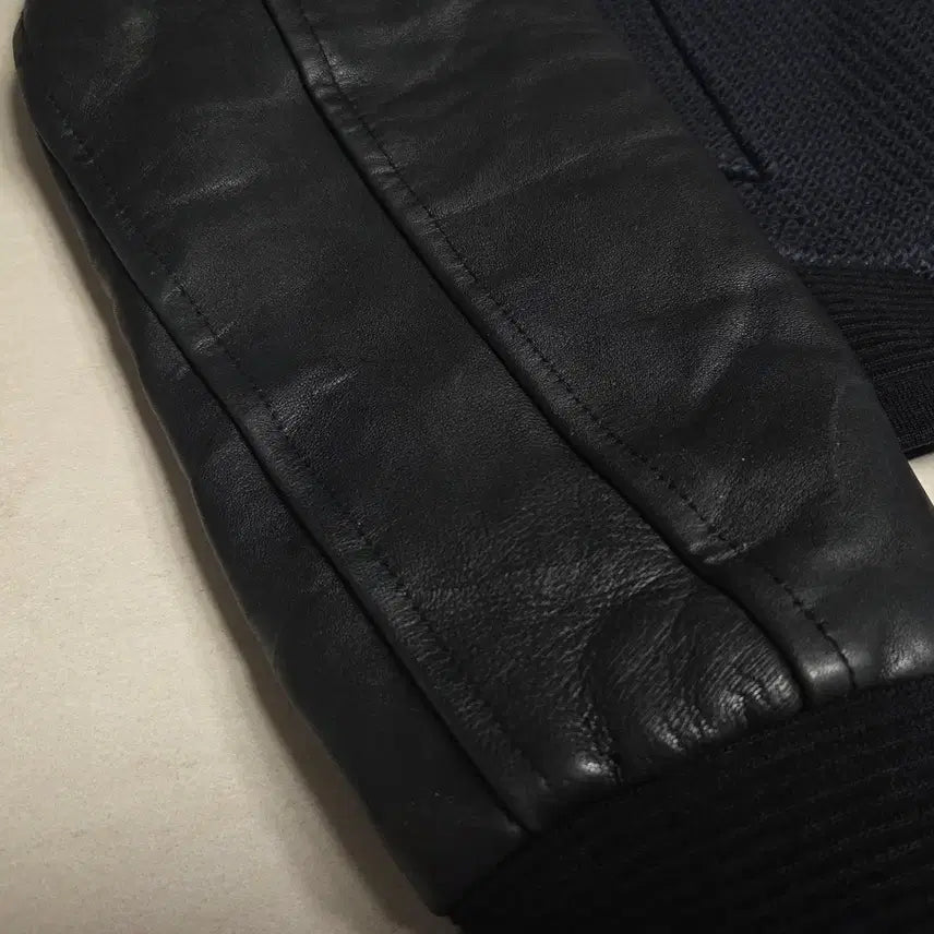 [BUNJANG] Time Homme Leather Blouson Jacket / 타임 옴므 가죽 블루종 점퍼